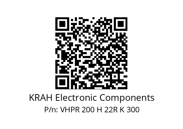   KRAH Electronic Components VHPR 200 H 22R K 300