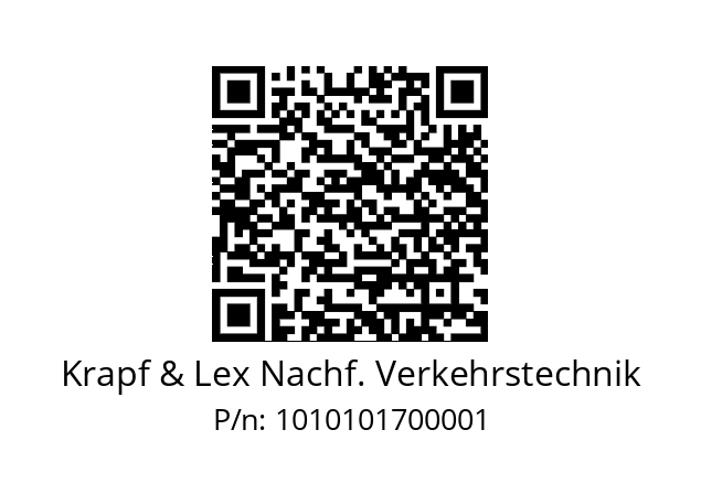   Krapf & Lex Nachf. Verkehrstechnik 1010101700001