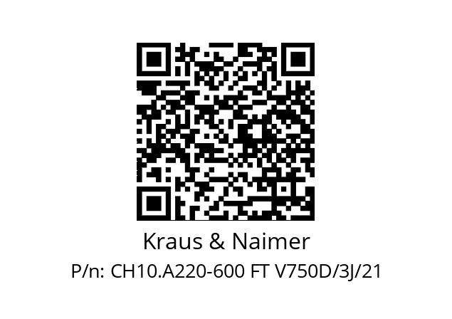   Kraus & Naimer CH10.A220-600 FT V750D/3J/21