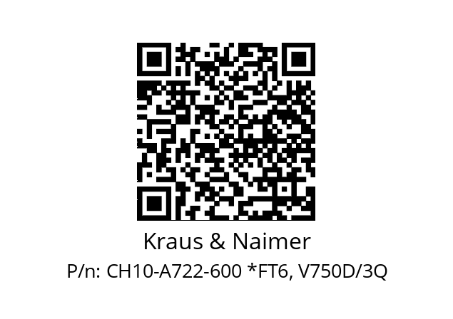   Kraus & Naimer CH10-A722-600 *FT6, V750D/3Q