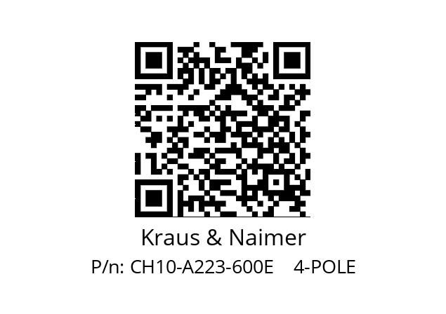   Kraus & Naimer CH10-A223-600E    4-POLE