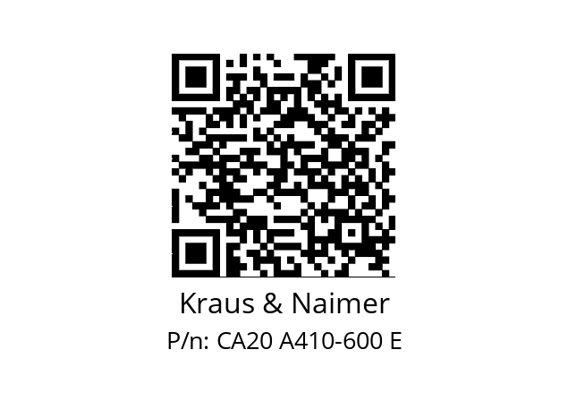   Kraus & Naimer CA20 A410-600 E