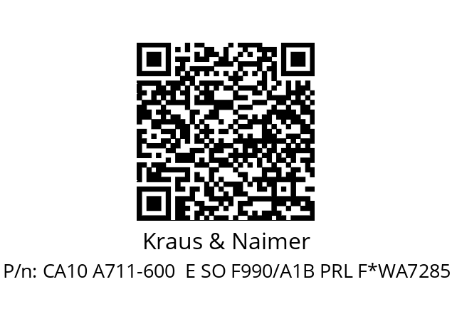   Kraus & Naimer CA10 A711-600  E SO F990/A1B PRL F*WA7285