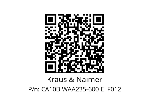   Kraus & Naimer CA10B WAA235-600 E  F012