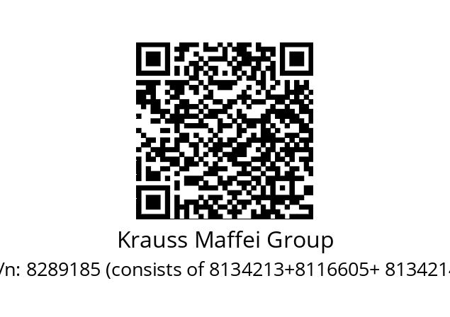   Krauss Maffei Group 8289185 (consists of 8134213+8116605+ 8134214)