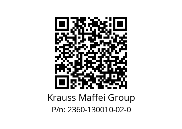   Krauss Maffei Group 2360-130010-02-0