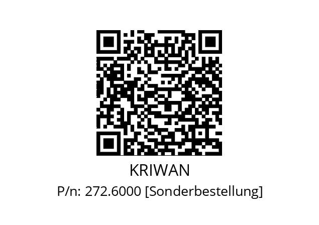  INT301 20 A 501 S21 KRIWAN 272.6000 [Sonderbestellung]