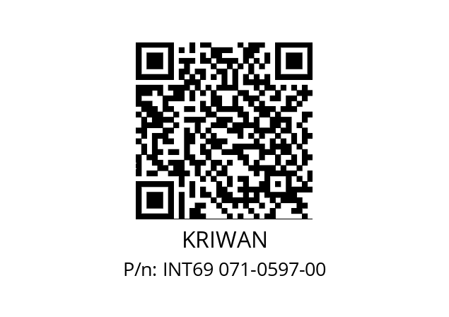   KRIWAN INT69 071-0597-00