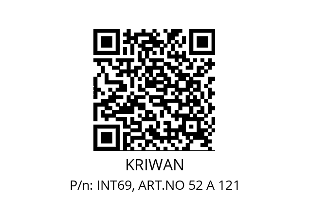   KRIWAN INT69, ART.NO 52 A 121