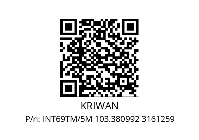   KRIWAN INT69TM/5M 103.380992 3161259