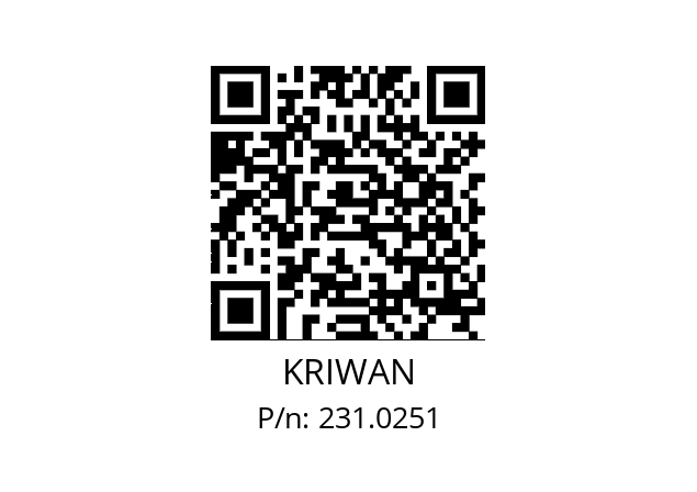   KRIWAN 231.0251