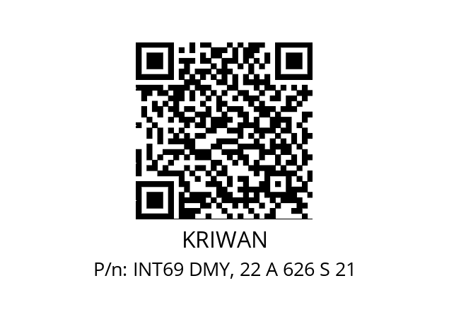   KRIWAN INT69 DMY, 22 A 626 S 21