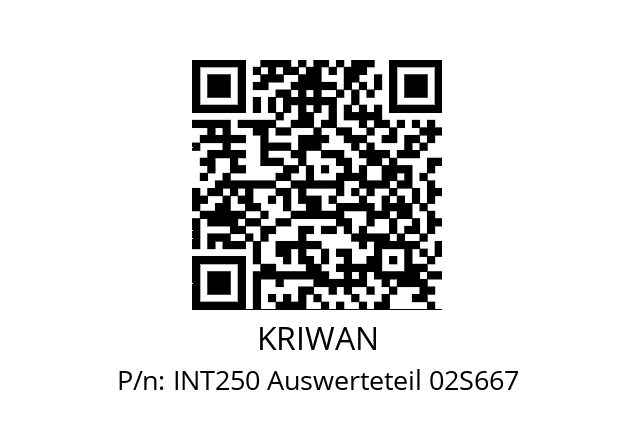   KRIWAN INT250 Auswerteteil 02S667