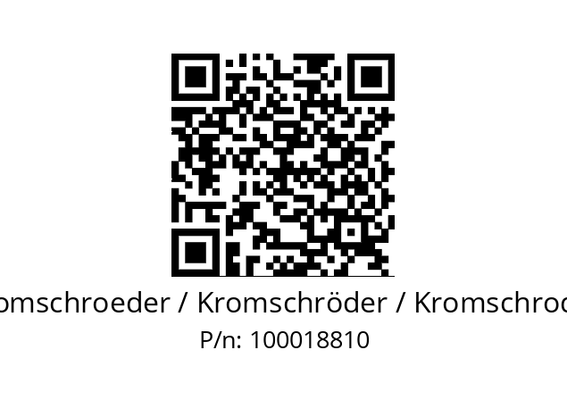   Kromschroeder / Kromschröder / Kromschroder 100018810