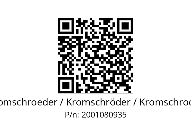   Kromschroeder / Kromschröder / Kromschroder 2001080935