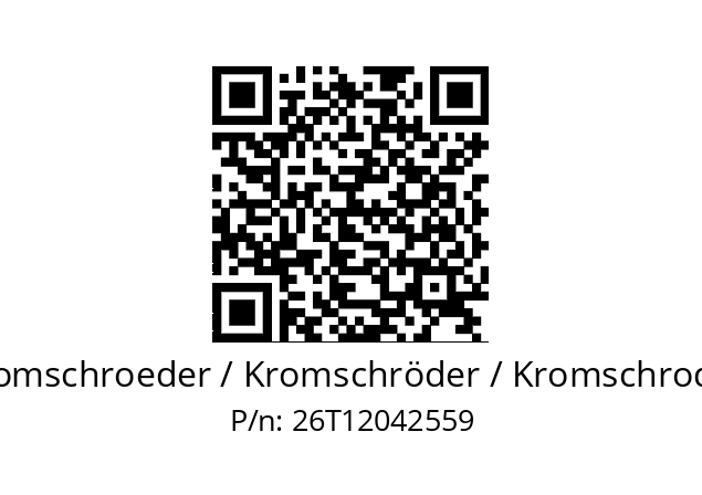   Kromschroeder / Kromschröder / Kromschroder 26T12042559