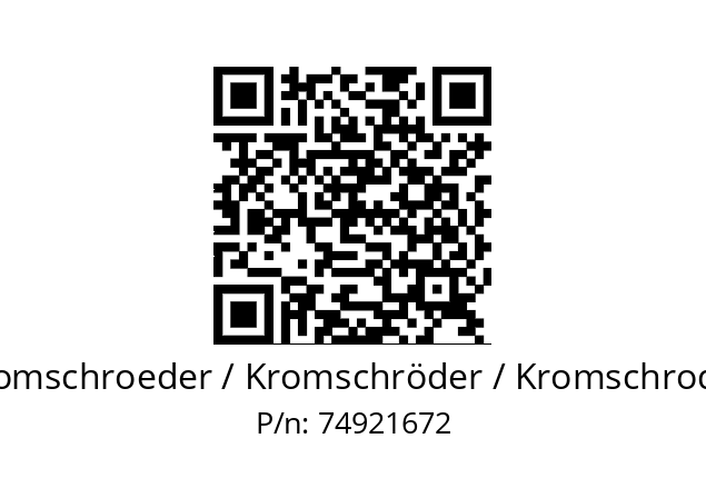   Kromschroeder / Kromschröder / Kromschroder 74921672