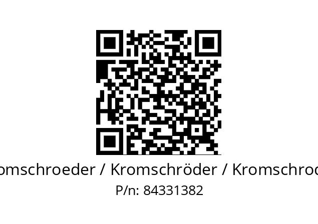   Kromschroeder / Kromschröder / Kromschroder 84331382