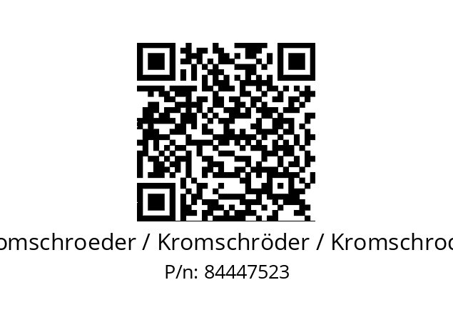   Kromschroeder / Kromschröder / Kromschroder 84447523