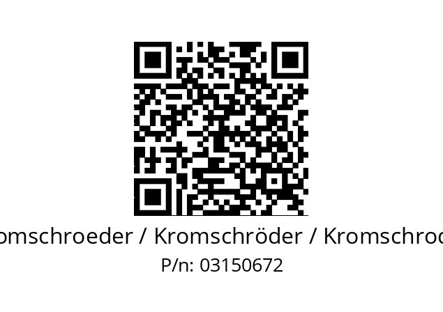  GRSF 15R Kromschroeder / Kromschröder / Kromschroder 03150672