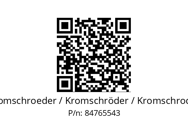  TC 1V05Q/Q Kromschroeder / Kromschröder / Kromschroder 84765543