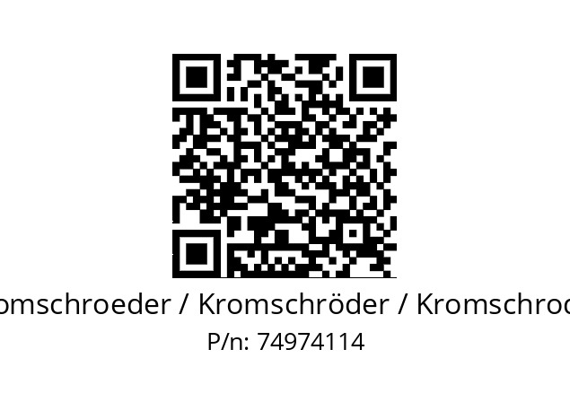  ZKIH 400/100 Kromschroeder / Kromschröder / Kromschroder 74974114