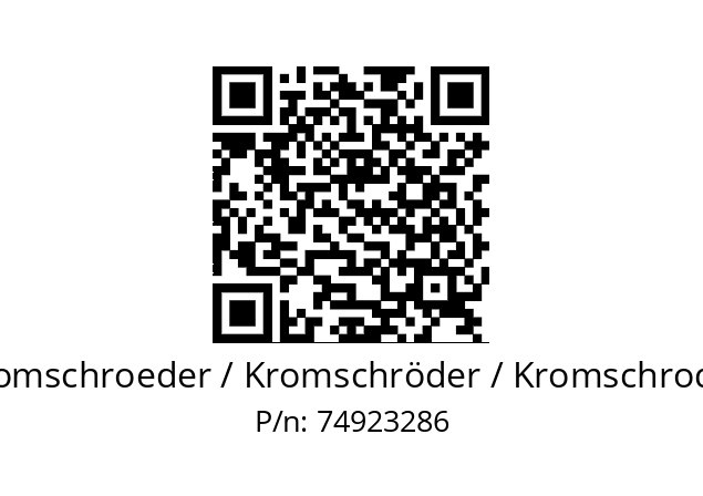   Kromschroeder / Kromschröder / Kromschroder 74923286