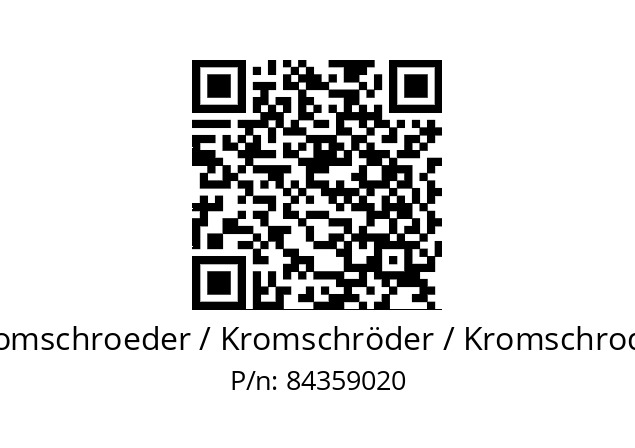   Kromschroeder / Kromschröder / Kromschroder 84359020