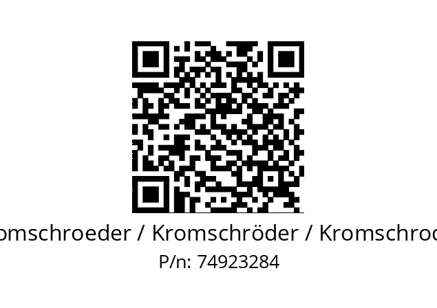   Kromschroeder / Kromschröder / Kromschroder 74923284