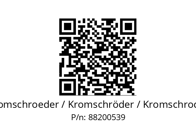   Kromschroeder / Kromschröder / Kromschroder 88200539