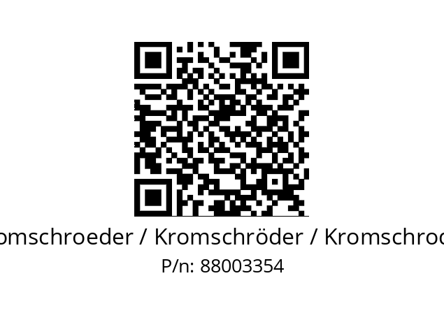   Kromschroeder / Kromschröder / Kromschroder 88003354