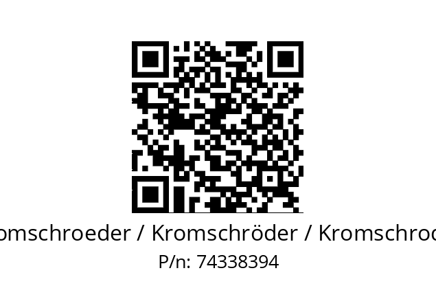   Kromschroeder / Kromschröder / Kromschroder 74338394