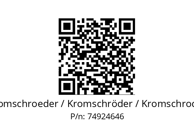   Kromschroeder / Kromschröder / Kromschroder 74924646