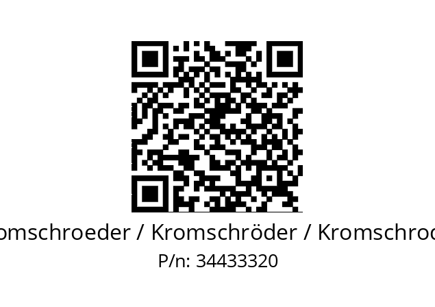   Kromschroeder / Kromschröder / Kromschroder 34433320