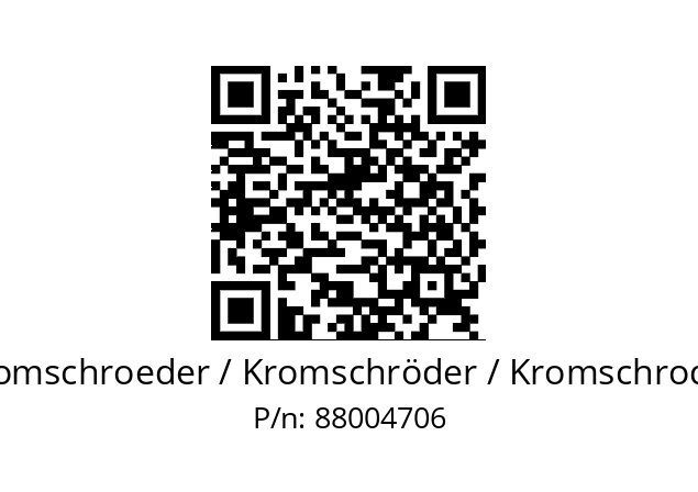   Kromschroeder / Kromschröder / Kromschroder 88004706