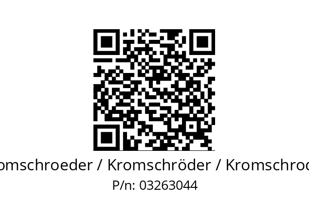   Kromschroeder / Kromschröder / Kromschroder 03263044