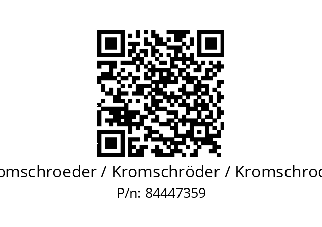   Kromschroeder / Kromschröder / Kromschroder 84447359