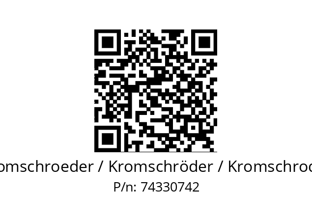   Kromschroeder / Kromschröder / Kromschroder 74330742