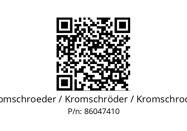   Kromschroeder / Kromschröder / Kromschroder 86047410