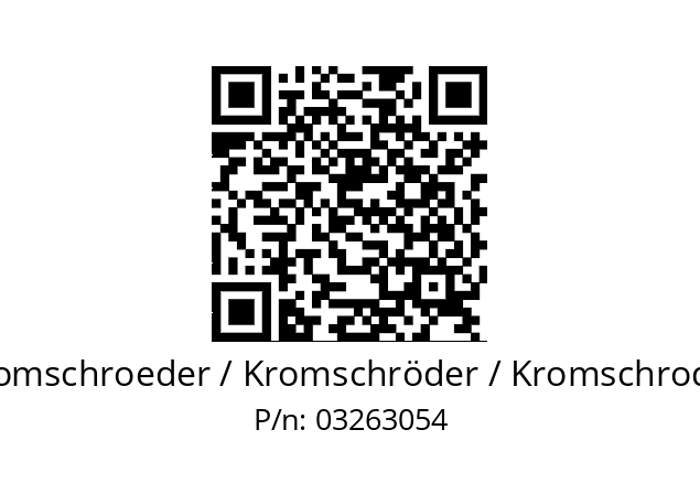   Kromschroeder / Kromschröder / Kromschroder 03263054