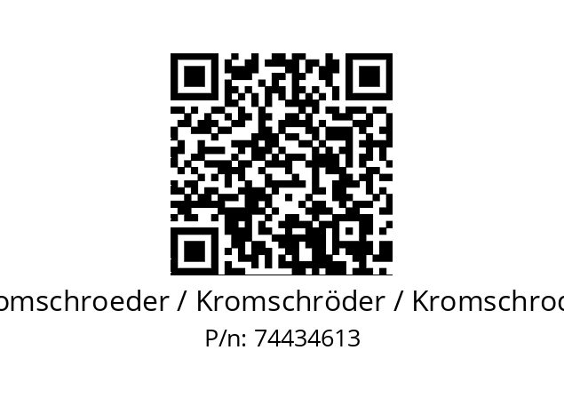   Kromschroeder / Kromschröder / Kromschroder 74434613