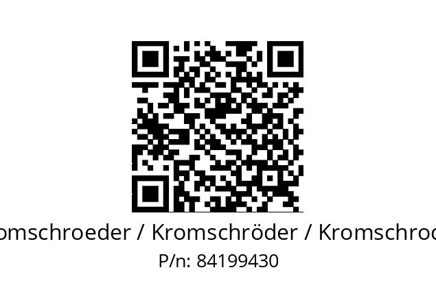   Kromschroeder / Kromschröder / Kromschroder 84199430