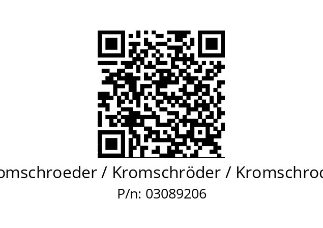   Kromschroeder / Kromschröder / Kromschroder 03089206