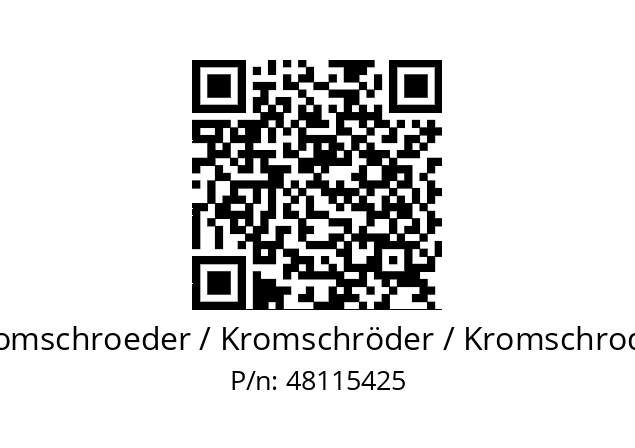   Kromschroeder / Kromschröder / Kromschroder 48115425