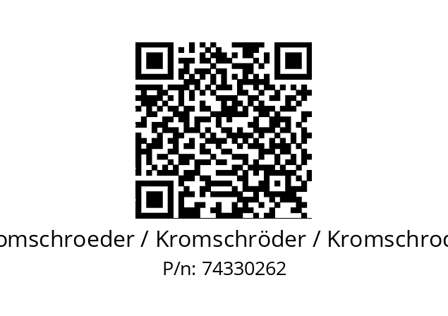   Kromschroeder / Kromschröder / Kromschroder 74330262