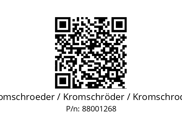   Kromschroeder / Kromschröder / Kromschroder 88001268