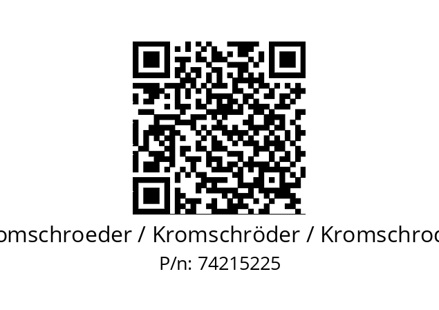   Kromschroeder / Kromschröder / Kromschroder 74215225