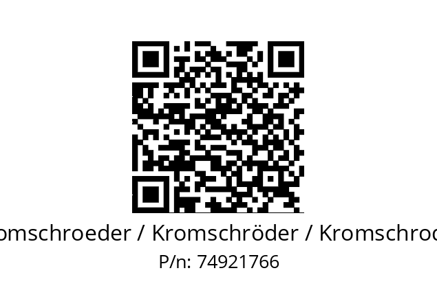   Kromschroeder / Kromschröder / Kromschroder 74921766