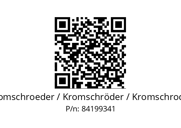   Kromschroeder / Kromschröder / Kromschroder 84199341