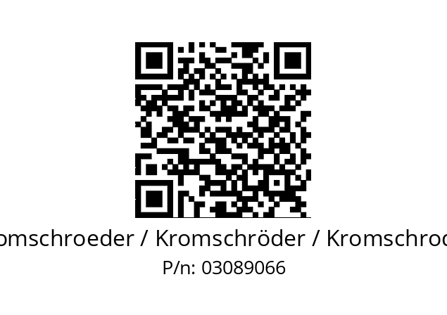   Kromschroeder / Kromschröder / Kromschroder 03089066